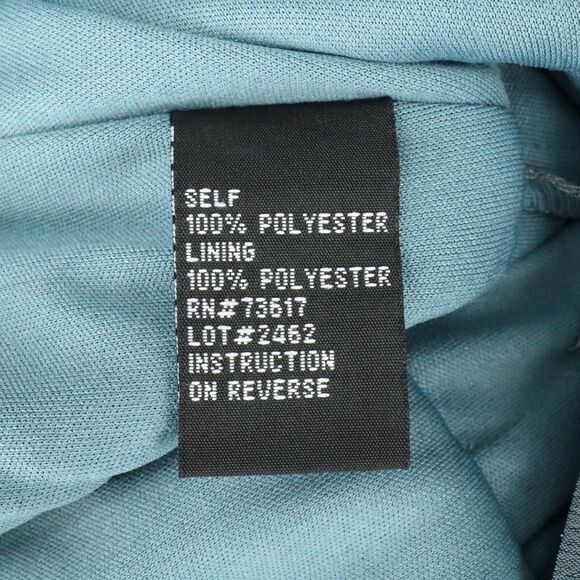 KM Collections Milla Bell Dress Gown Womens 6 Gray Green Chiffon Rhinestones - Picture 8 of 13